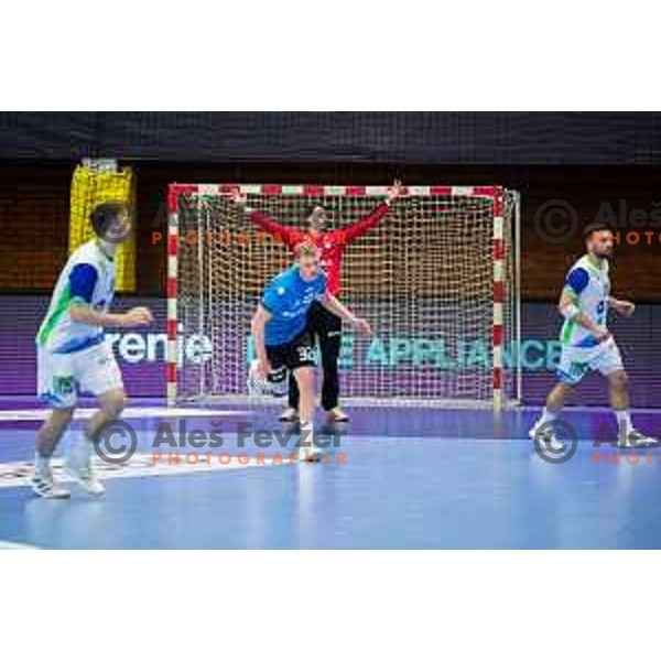 Alen Skledar during Euro Men 2026 Qualifiers handball match between Slovenia and Estonia in Golovec Hall, Celje, Slovenia on May 11, 2025