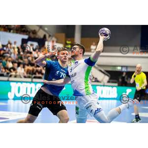 Mitja Janc during Euro Men 2026 Qualifiers handball match between Slovenia and Estonia in Golovec Hall, Celje, Slovenia on May 11, 2025