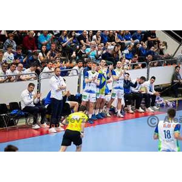 during Euro Men 2026 Qualifiers handball match between Slovenia and Estonia in Golovec Hall, Celje, Slovenia on May 11, 2025