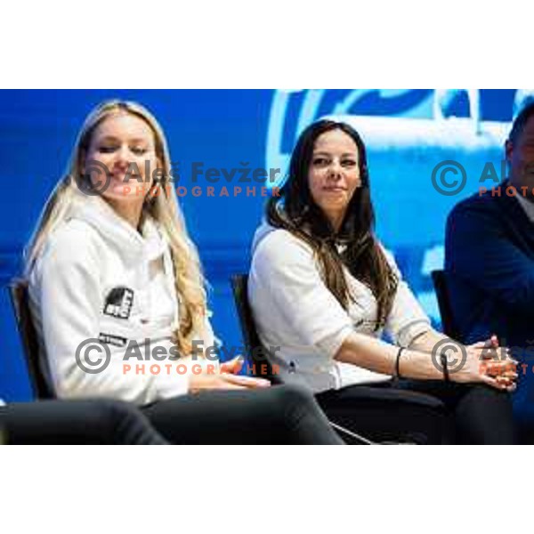 Tjasa Kysselef during press conference of Slovenian Gymnastic federation prior to 19. FIG Art World Challange Cup in Koper, Slovenia on May 13, 2025, Ljubljana, Slovenia Photo: Grega Valancic