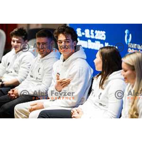 Gregor Rakovic during press conference of Slovenian Gymnastic federation prior to 19. FIG Art World Challange Cup in Koper, Slovenia on May 13, 2025, Ljubljana, Slovenia Photo: Grega Valancic
