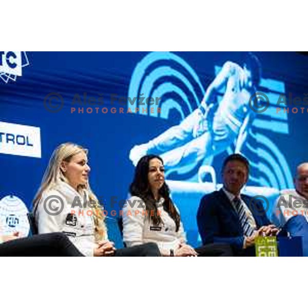 Teja Belak during press conference of Slovenian Gymnastic federation prior to 19. FIG Art World Challange Cup in Koper, Slovenia on May 13, 2025, Ljubljana, Slovenia Photo: Grega Valancic