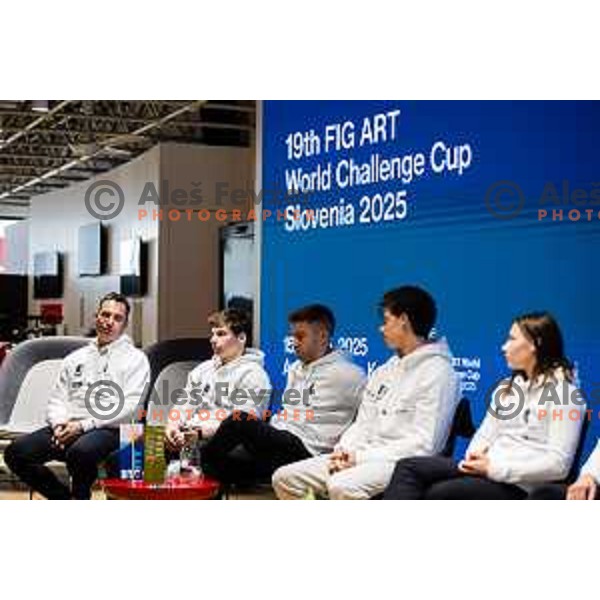 Andrej Mavric during press conference of Slovenian Gymnastic federation prior to 19. FIG Art World Challange Cup in Koper, Slovenia on May 13, 2025, Ljubljana, Slovenia Photo: Grega Valancic