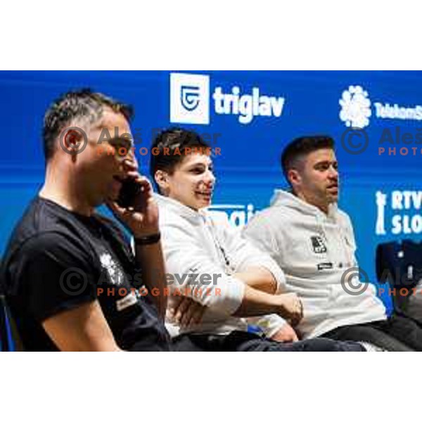 Anze Hribar during press conference of Slovenian Gymnastic federation prior to 19. FIG Art World Challange Cup in Koper, Slovenia on May 13, 2025, Ljubljana, Slovenia Photo: Grega Valancic