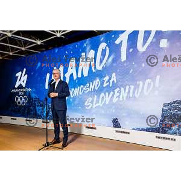 Franjo Bobinac during presentation of Slovenia Olympic Committee 268 days before Milano-Cortina 2026 Winter Olympic Games in Ljubljana, Slovenia on May 14, 2025