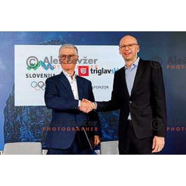 Franjo Bobinac during presentation of Slovenia Olympic Committee 268 days before Milano-Cortina 2026 Winter Olympic Games in Ljubljana, Slovenia on May 14, 2025