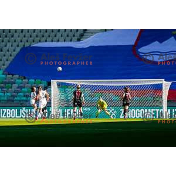 in action during The Final of Pivovarna Union Women’s Slovenian Cup football match between Mura Nona and Ljubljana in SRC Stozice, Ljubljana, Slovenia on May 14, 2025