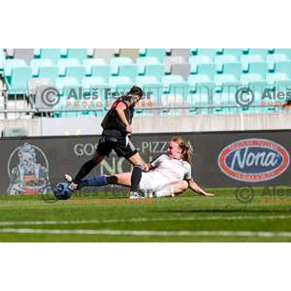 Yana Malakhova in action during The Final of Pivovarna Union Women’s Slovenian Cup football match between Mura Nona and Ljubljana in SRC Stozice, Ljubljana, Slovenia on May 14, 2025