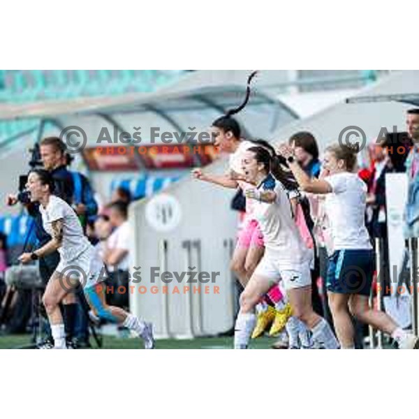 in action during The Final of Pivovarna Union Women’s Slovenian Cup football match between Mura Nona and Ljubljana in SRC Stozice, Ljubljana, Slovenia on May 14, 2025