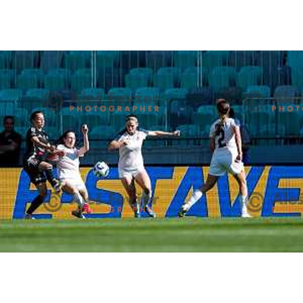 Yana Malakhova in action during The Final of Pivovarna Union Women’s Slovenian Cup football match between Mura Nona and Ljubljana in SRC Stozice, Ljubljana, Slovenia on May 14, 2025
