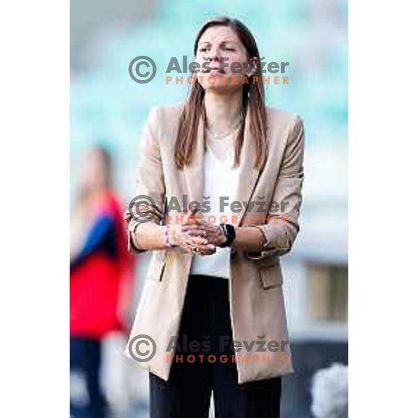 Urska Zganec, head coach of Ljubljana during The Final of Pivovarna Union Women’s Slovenian Cup football match between Mura Nona and Ljubljana in SRC Stozice, Ljubljana, Slovenia on May 14, 2025