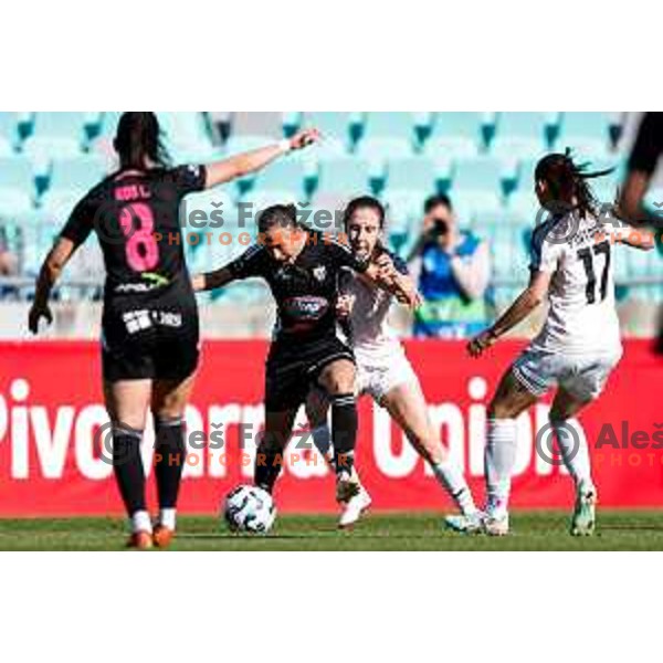 Yana Malakhova in action during The Final of Pivovarna Union Women’s Slovenian Cup football match between Mura Nona and Ljubljana in SRC Stozice, Ljubljana, Slovenia on May 14, 2025