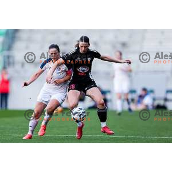 in action during The Final of Pivovarna Union Women’s Slovenian Cup football match between Mura Nona and Ljubljana in SRC Stozice, Ljubljana, Slovenia on May 14, 2025