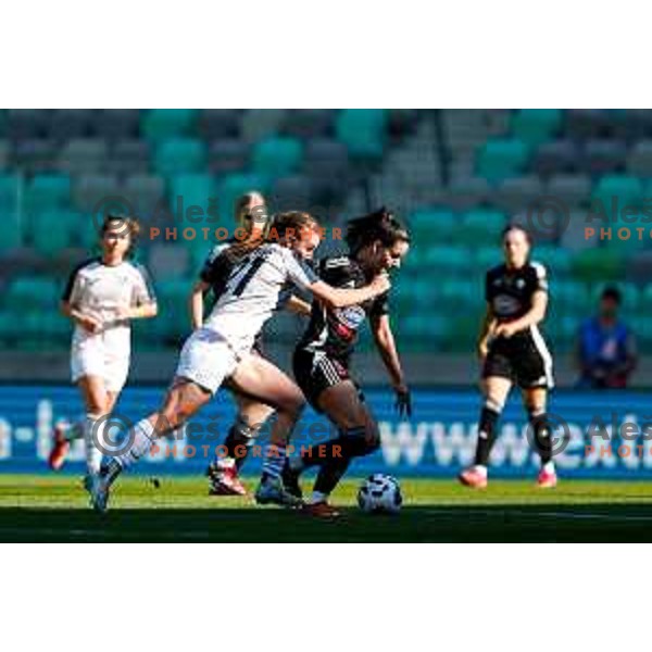 Lucija Kos in action during The Final of Pivovarna Union Women’s Slovenian Cup football match between Mura Nona and Ljubljana in SRC Stozice, Ljubljana, Slovenia on May 14, 2025