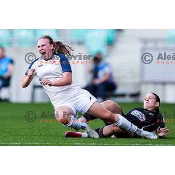 in action during The Final of Pivovarna Union Women’s Slovenian Cup football match between Mura Nona and Ljubljana in SRC Stozice, Ljubljana, Slovenia on May 14, 2025