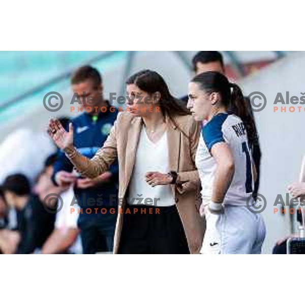 Urska Zganec, head coach of Ljubljana during The Final of Pivovarna Union Women’s Slovenian Cup football match between Mura Nona and Ljubljana in SRC Stozice, Ljubljana, Slovenia on May 14, 2025