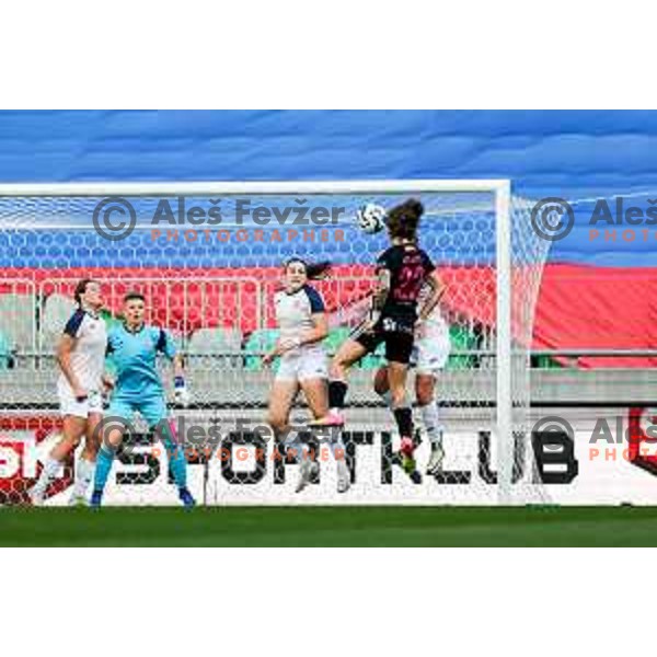 in action during The Final of Pivovarna Union Women’s Slovenian Cup football match between Mura Nona and Ljubljana in SRC Stozice, Ljubljana, Slovenia on May 14, 2025