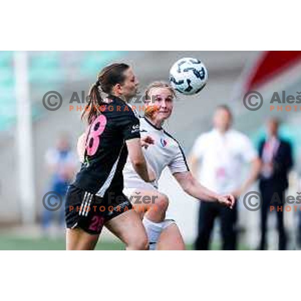in action during The Final of Pivovarna Union Women’s Slovenian Cup football match between Mura Nona and Ljubljana in SRC Stozice, Ljubljana, Slovenia on May 14, 2025