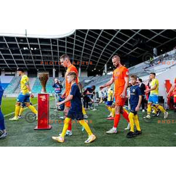 in action during The Final of Pivovarna Union Slovenian Cup football match between Koper and Celje in SRC Stozice, Ljubljana, Slovenia on May 14, 2025