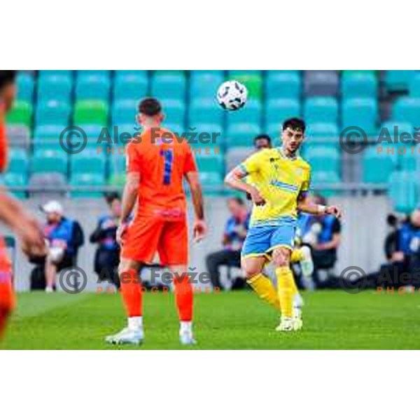 in action during The Final of Pivovarna Union Slovenian Cup football match between Koper and Celje in SRC Stozice, Ljubljana, Slovenia on May 14, 2025