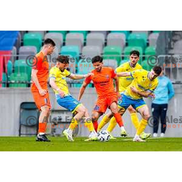 in action during The Final of Pivovarna Union Slovenian Cup football match between Koper and Celje in SRC Stozice, Ljubljana, Slovenia on May 14, 2025