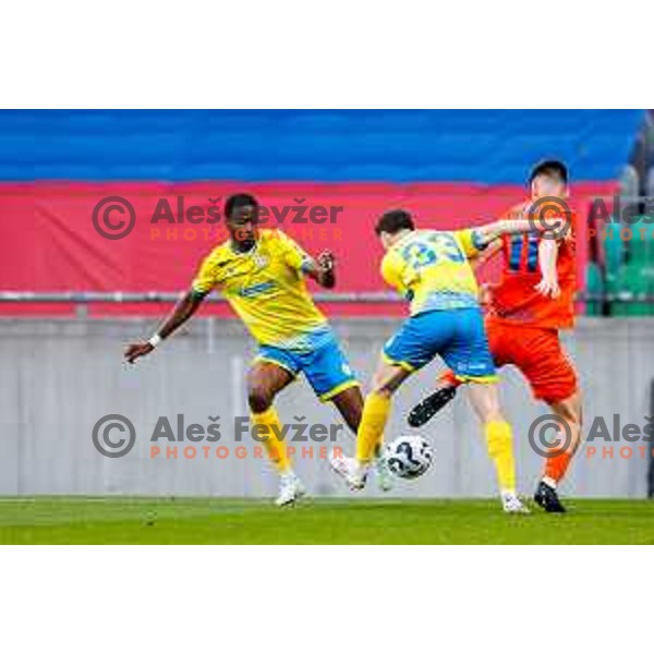 in action during The Final of Pivovarna Union Slovenian Cup football match between Koper and Celje in SRC Stozice, Ljubljana, Slovenia on May 14, 2025
