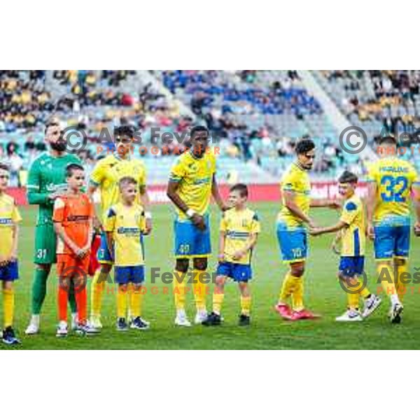 in action during The Final of Pivovarna Union Slovenian Cup football match between Koper and Celje in SRC Stozice, Ljubljana, Slovenia on May 14, 2025