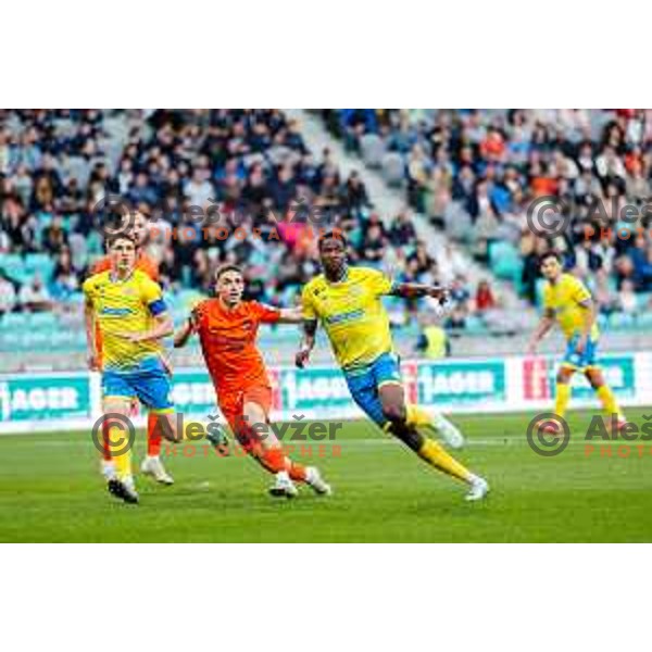 in action during The Final of Pivovarna Union Slovenian Cup football match between Koper and Celje in SRC Stozice, Ljubljana, Slovenia on May 14, 2025