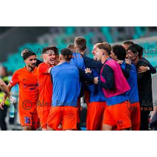 in action during The Final of Pivovarna Union Slovenian Cup football match between Koper and Celje in SRC Stozice, Ljubljana, Slovenia on May 14, 2025