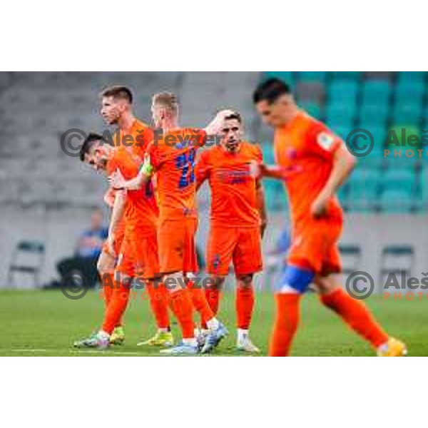 in action during The Final of Pivovarna Union Slovenian Cup football match between Koper and Celje in SRC Stozice, Ljubljana, Slovenia on May 14, 2025