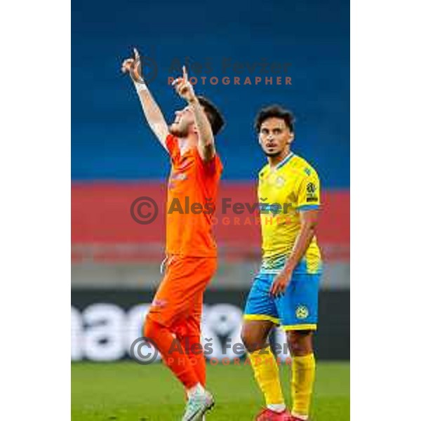 in action during The Final of Pivovarna Union Slovenian Cup football match between Koper and Celje in SRC Stozice, Ljubljana, Slovenia on May 14, 2025