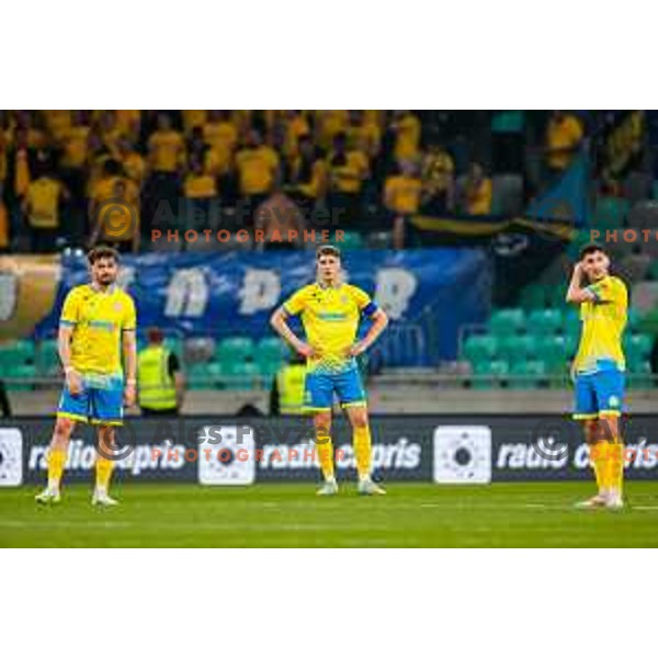in action during The Final of Pivovarna Union Slovenian Cup football match between Koper and Celje in SRC Stozice, Ljubljana, Slovenia on May 14, 2025