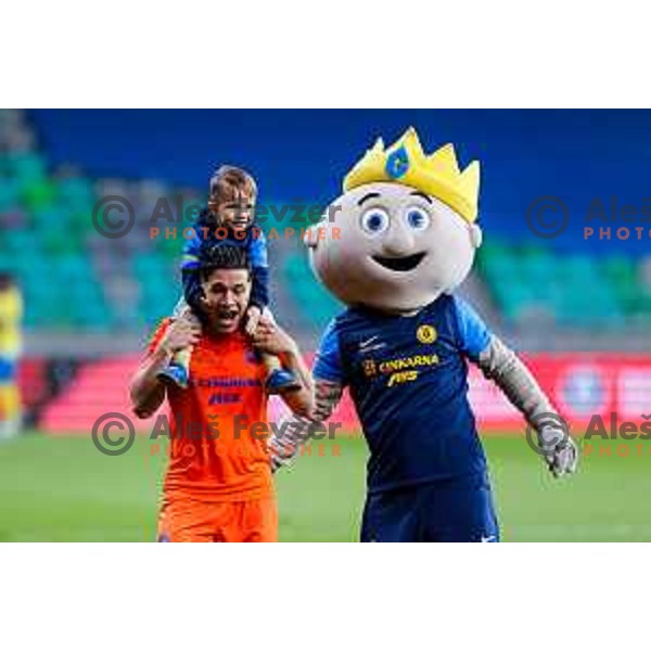 in action during The Final of Pivovarna Union Slovenian Cup football match between Koper and Celje in SRC Stozice, Ljubljana, Slovenia on May 14, 2025