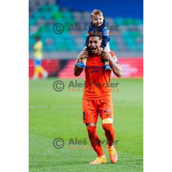in action during The Final of Pivovarna Union Slovenian Cup football match between Koper and Celje in SRC Stozice, Ljubljana, Slovenia on May 14, 2025