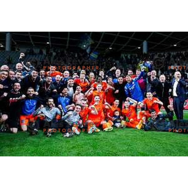 in action during The Final of Pivovarna Union Slovenian Cup football match between Koper and Celje in SRC Stozice, Ljubljana, Slovenia on May 14, 2025