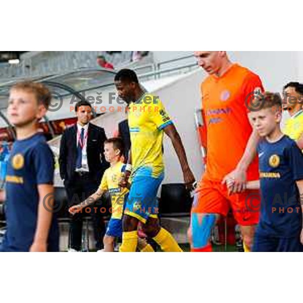 in action during The Final of Pivovarna Union Slovenian Cup football match between Koper and Celje in SRC Stozice, Ljubljana, Slovenia on May 14, 2025