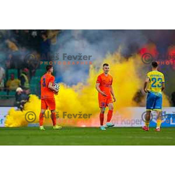 in action during The Final of Pivovarna Union Slovenian Cup football match between Koper and Celje in SRC Stozice, Ljubljana, Slovenia on May 14, 2025