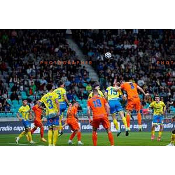 in action during The Final of Pivovarna Union Slovenian Cup football match between Koper and Celje in SRC Stozice, Ljubljana, Slovenia on May 14, 2025