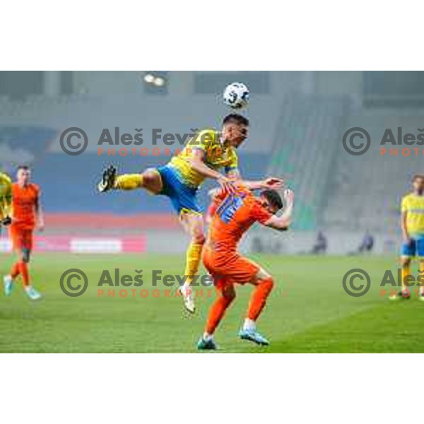 in action during The Final of Pivovarna Union Slovenian Cup football match between Koper and Celje in SRC Stozice, Ljubljana, Slovenia on May 14, 2025