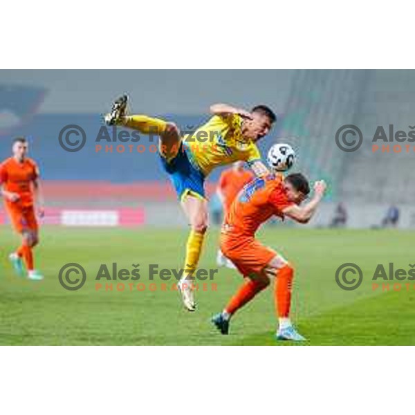 in action during The Final of Pivovarna Union Slovenian Cup football match between Koper and Celje in SRC Stozice, Ljubljana, Slovenia on May 14, 2025