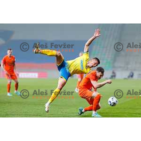 in action during The Final of Pivovarna Union Slovenian Cup football match between Koper and Celje in SRC Stozice, Ljubljana, Slovenia on May 14, 2025