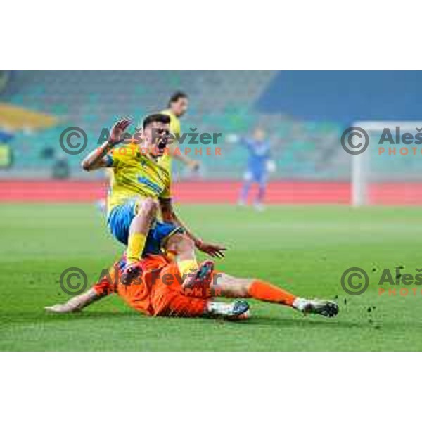 in action during The Final of Pivovarna Union Slovenian Cup football match between Koper and Celje in SRC Stozice, Ljubljana, Slovenia on May 14, 2025