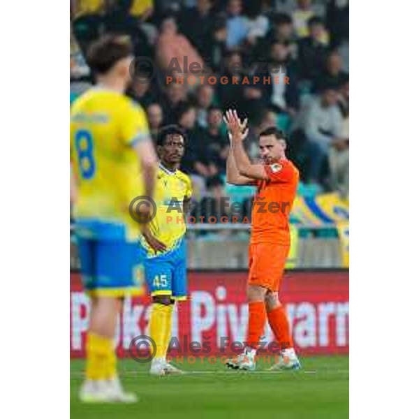 in action during The Final of Pivovarna Union Slovenian Cup football match between Koper and Celje in SRC Stozice, Ljubljana, Slovenia on May 14, 2025