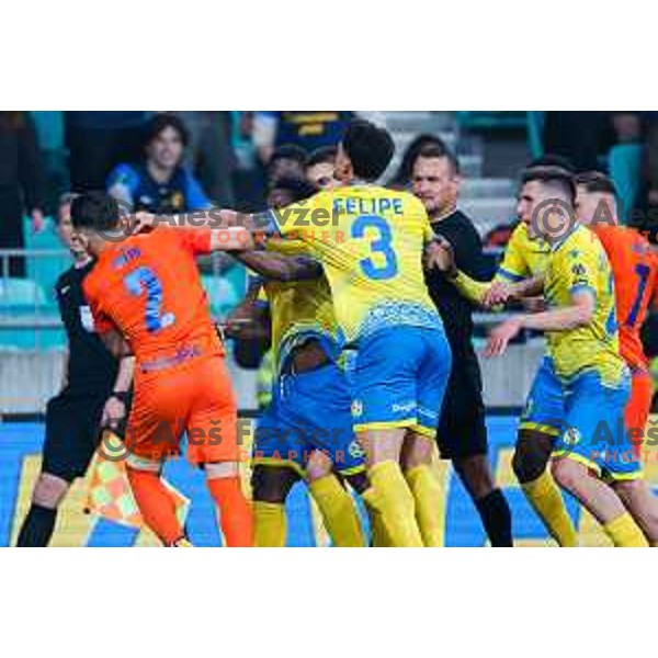in action during The Final of Pivovarna Union Slovenian Cup football match between Koper and Celje in SRC Stozice, Ljubljana, Slovenia on May 14, 2025