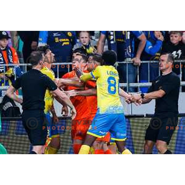 in action during The Final of Pivovarna Union Slovenian Cup football match between Koper and Celje in SRC Stozice, Ljubljana, Slovenia on May 14, 2025