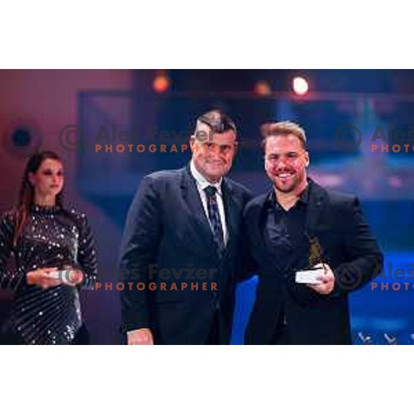Miha Hrobat at the Night of the Champions, Slovenia Ski Federation Annual event in Ljubljana, Slovenia on May 15, 2025