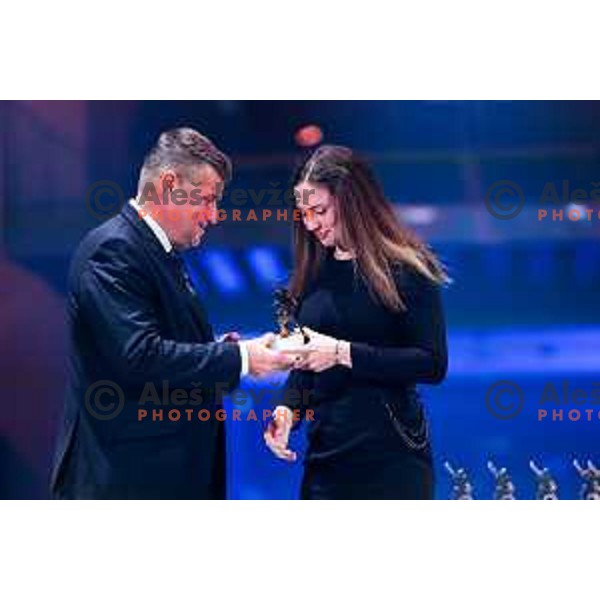 Andreja Slokar at the Night of the Champions, Slovenia Ski Federation Annual event in Ljubljana, Slovenia on May 15, 2025