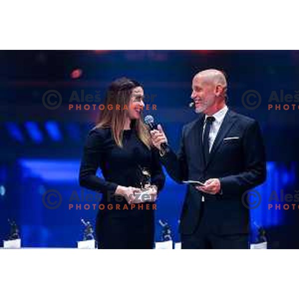 Andreja Slokar at the Night of the Champions, Slovenia Ski Federation Annual event in Ljubljana, Slovenia on May 15, 2025