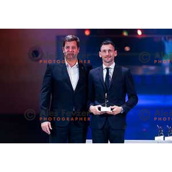 Jakov Fak at the Night of the Champions, Slovenia Ski Federation Annual event in Ljubljana, Slovenia on May 15, 2025