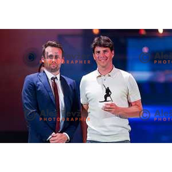 Zan Kosir at the Night of the Champions, Slovenia Ski Federation Annual event in Ljubljana, Slovenia on May 15, 2025